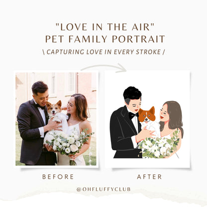 "Love Is In The Air" Pet Family Portrait